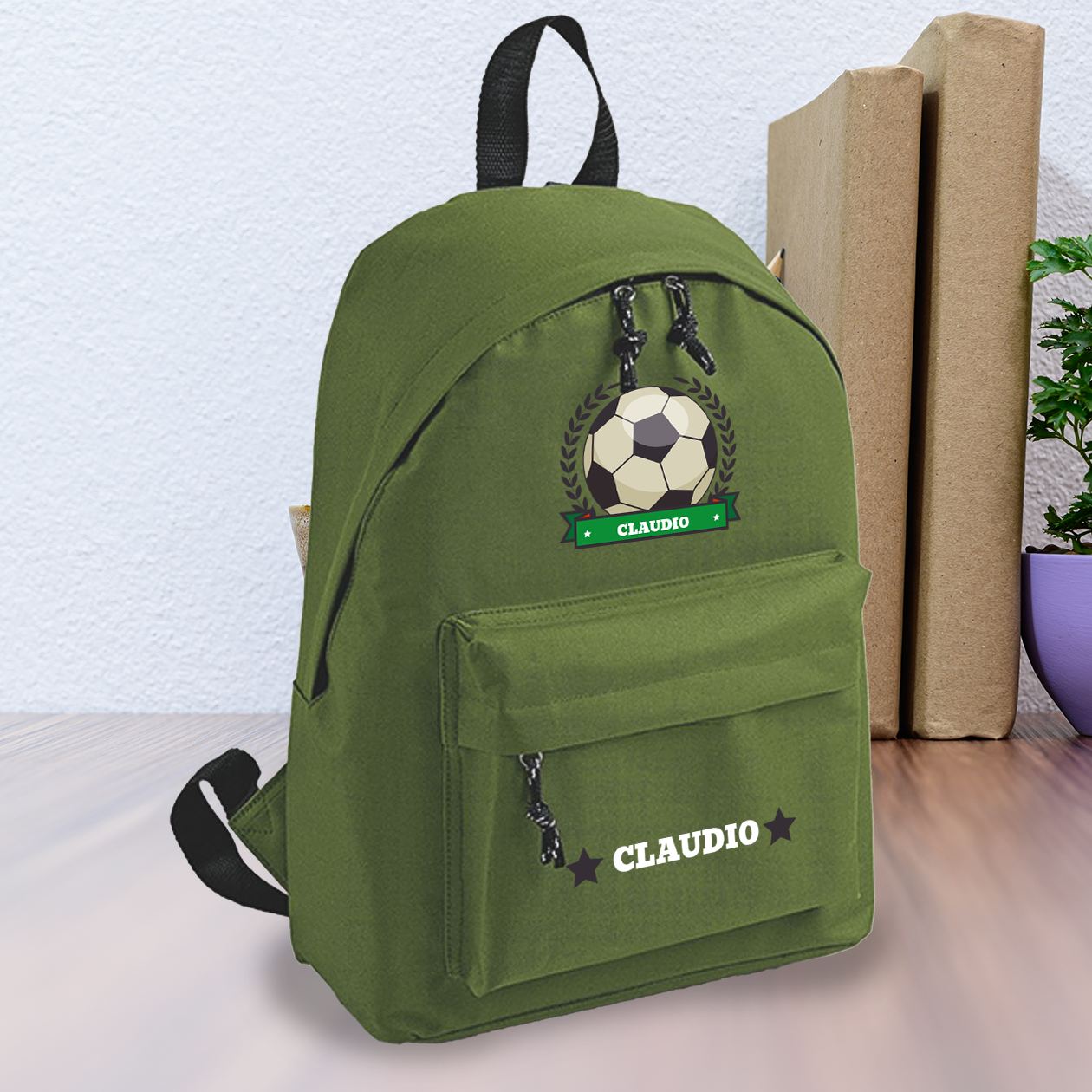 Calcio - zaino scuola - personalizzato con nome