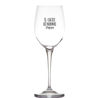 Il calice di nonno - Calice Bicchiere da Vino - personalizzato con nome