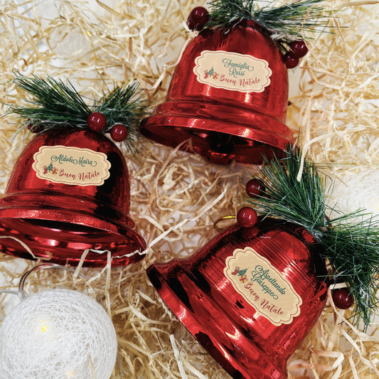 Buon Natale Set Campanelle di Natale personalizzate - Decorazioni di Natale
