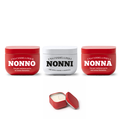 Una candela per i nonni - Set di 3 Candele Profumate