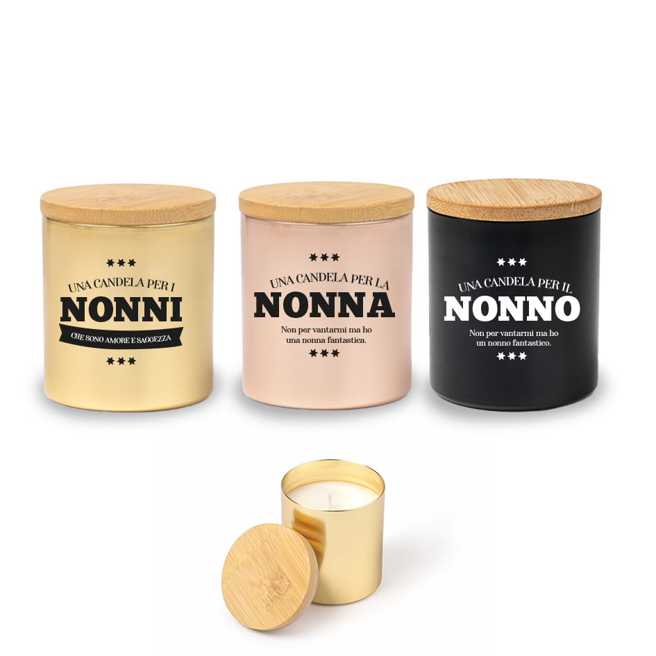 Una candela per i nonni - Set di 3 Candele Profumate