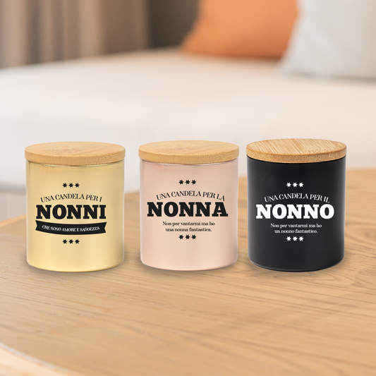 Una candela per i nonni - Set di 3 Candele Profumate