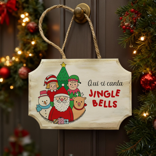 Jingle Bells - fuoriporta in legno