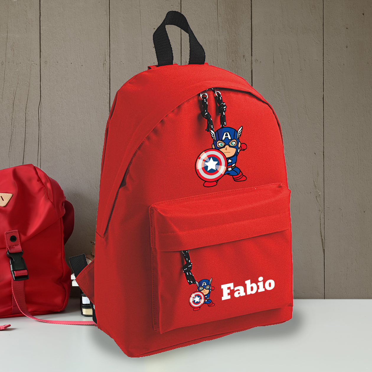 Capitan - zaino scuola - personalizzato con nome