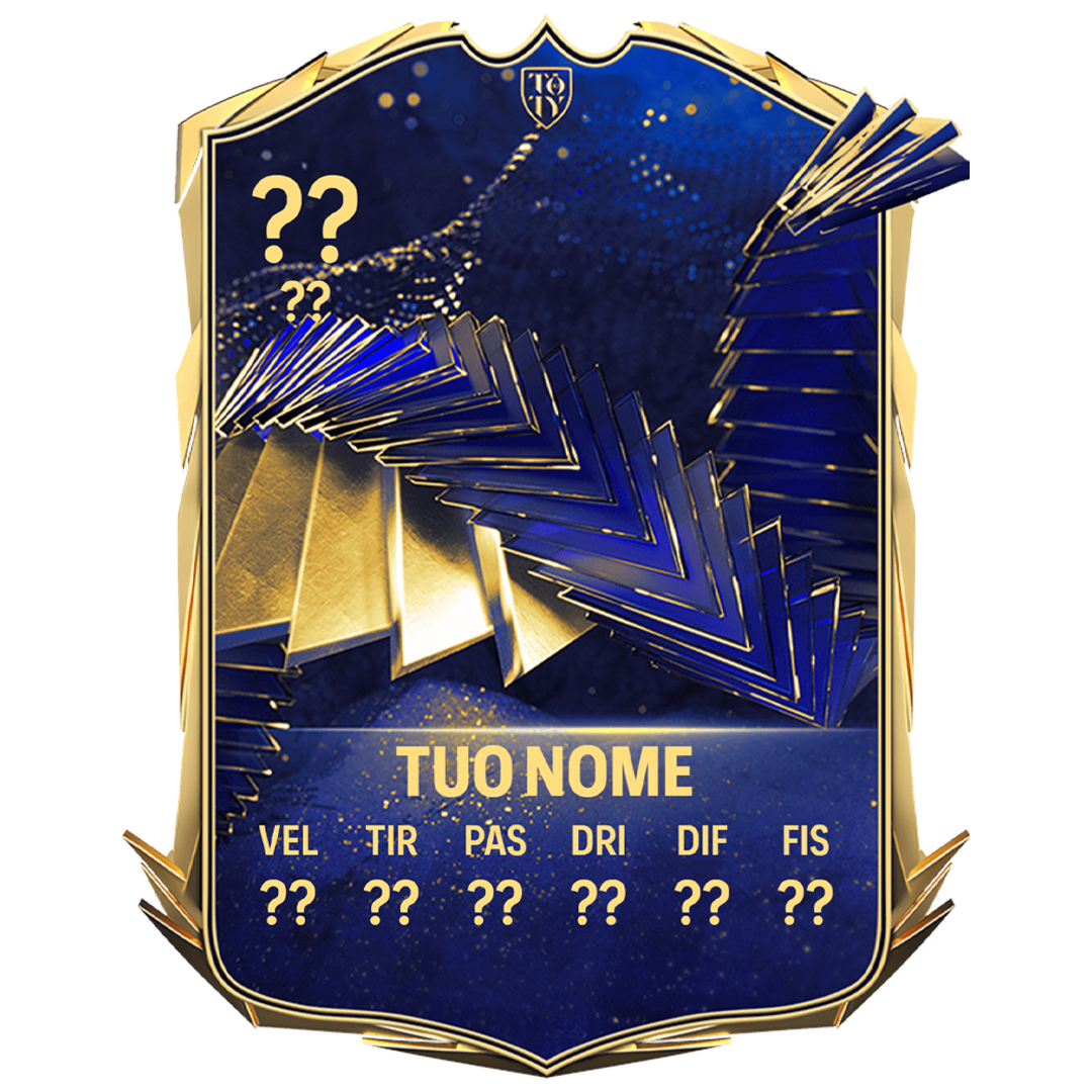 Card personalizzabile - Versione Team TOTY