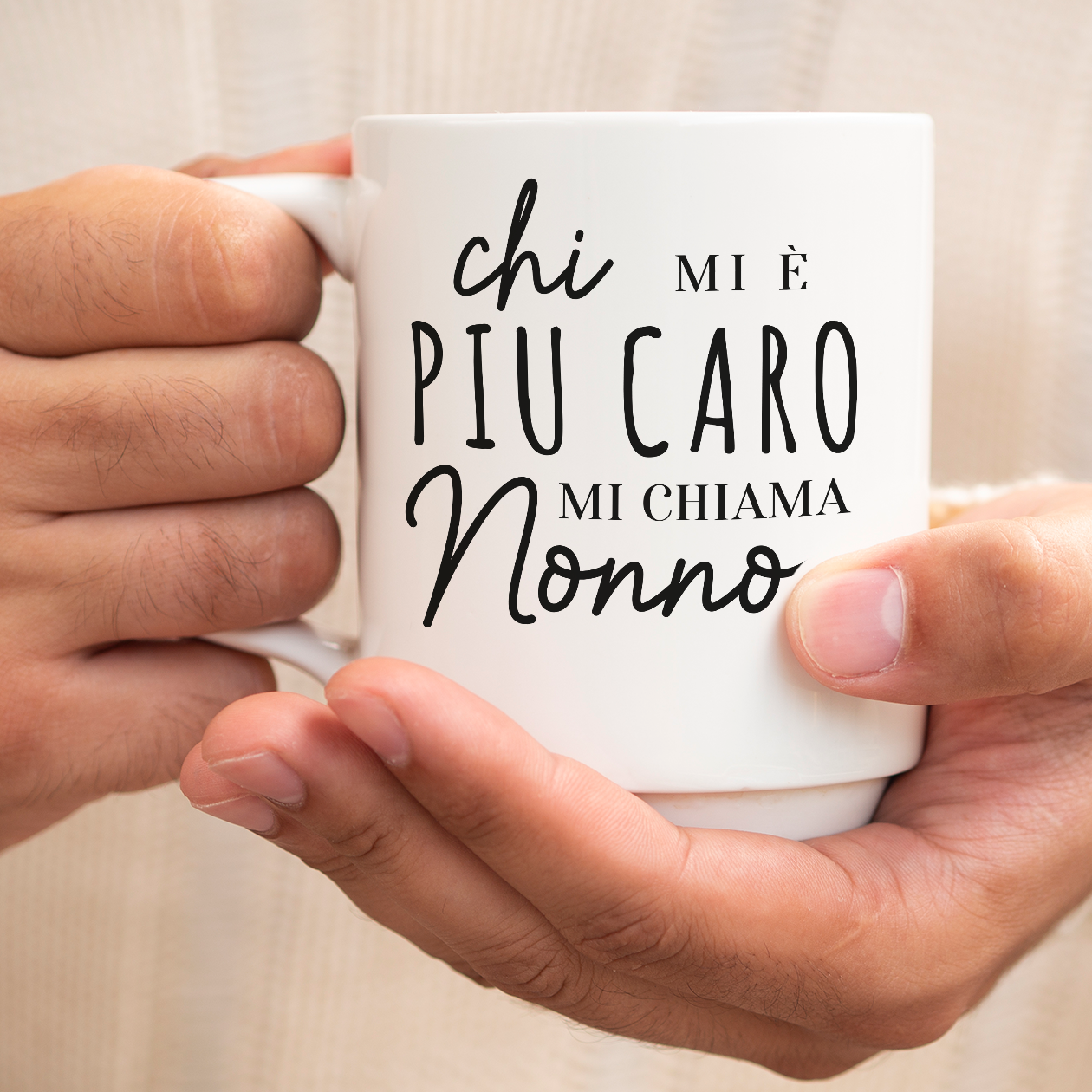 Chi mi è più caro mi chiama nonno - Tazza mug - personalizzata con nomi