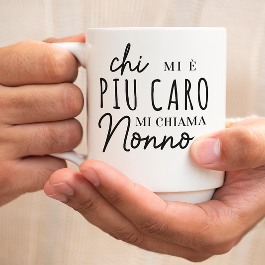 Chi mi è più caro mi chiama nonno - Tazza mug - personalizzata con nomi
