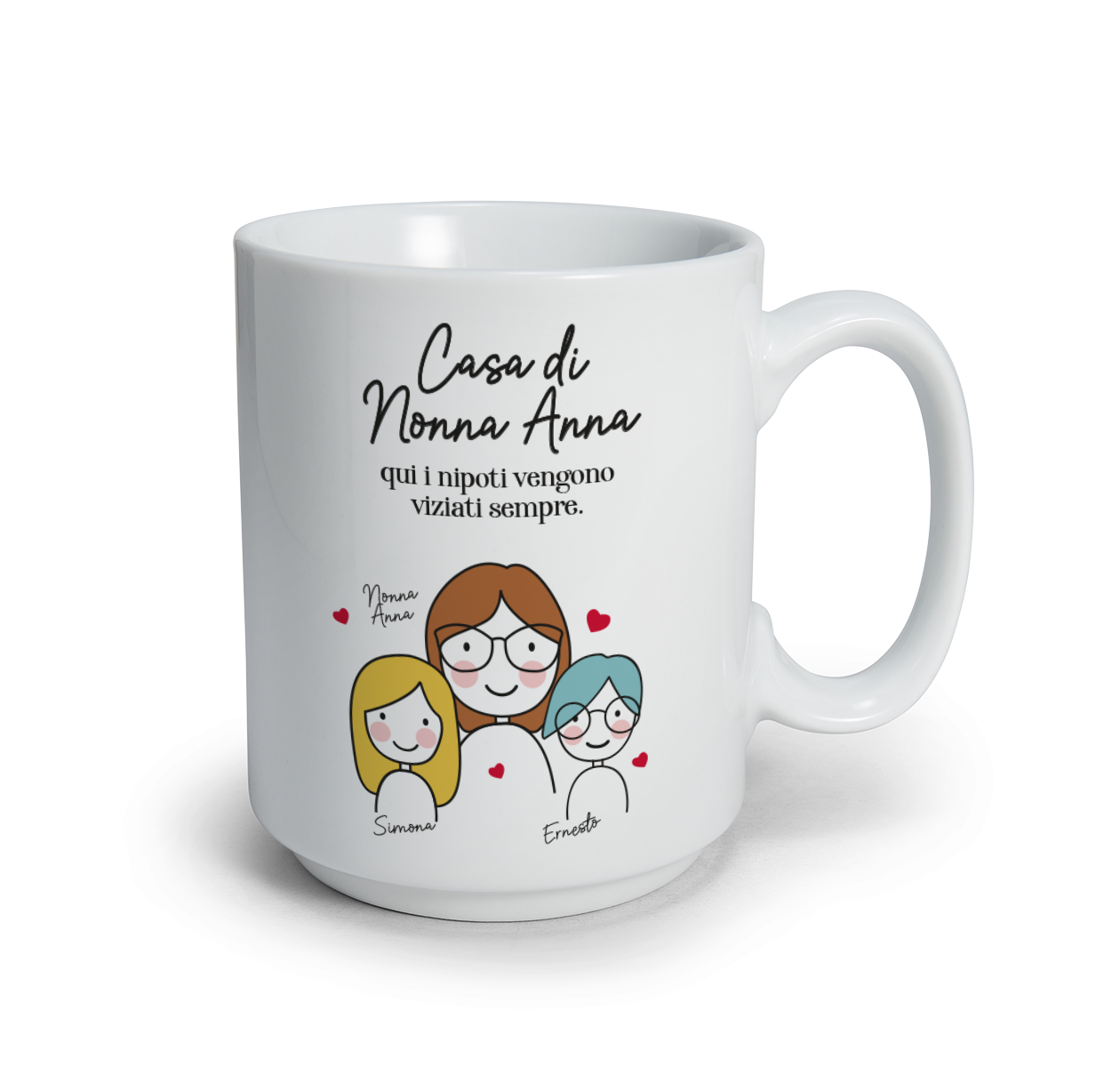 Casa di nonna - Tazza mug - personalizzata con nomi