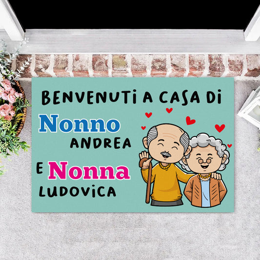 Benvenuti a casa dei nonni - Tappeto - personalizzato con nomi