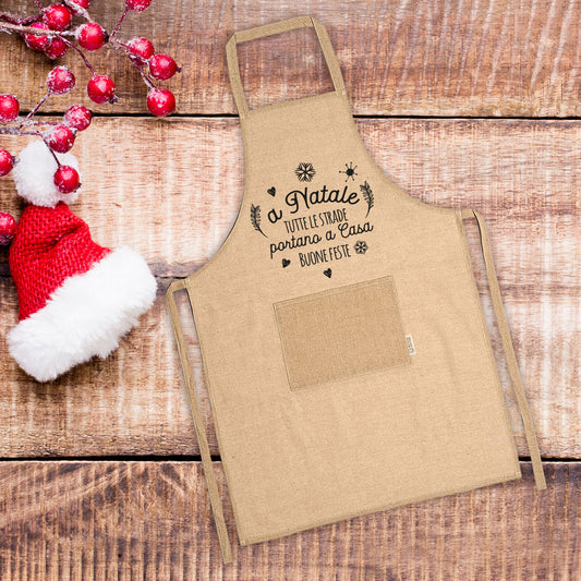 A Natale tutte le strade portano a casa  - Grembiule da Cucina Natalizio