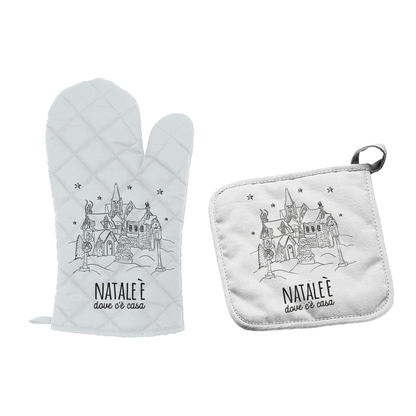 Natale è dove c'è casa - Set da Cucina Guanto e Presina