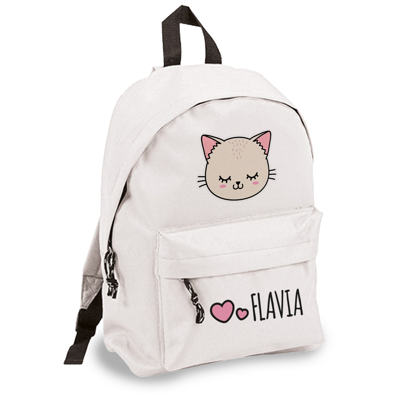 Cat Hearts - zaino scuola - personalizzato con nome