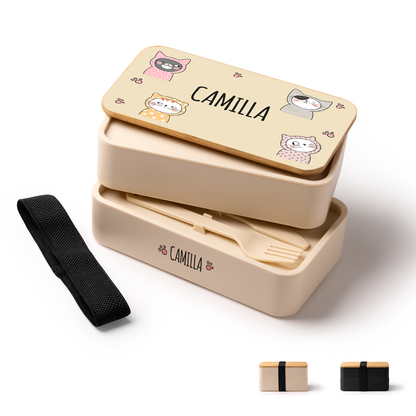 Cats - Scatola per il pranzo - personalizzato con nome