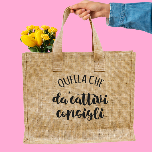 Quella che da cattivi consigli - Borsa Mare - idea regalo addio al nubilato