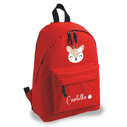 Cervo - zaino scuola - personalizzato con nome