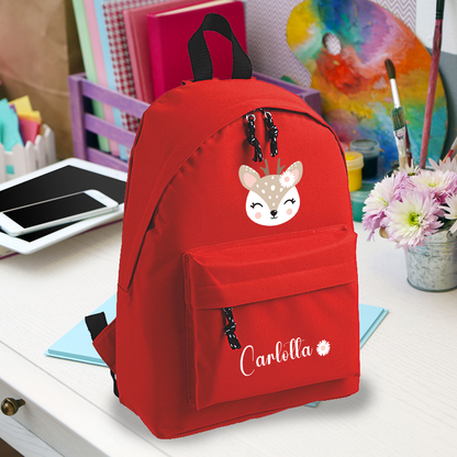 Cervo - zaino scuola - personalizzato con nome