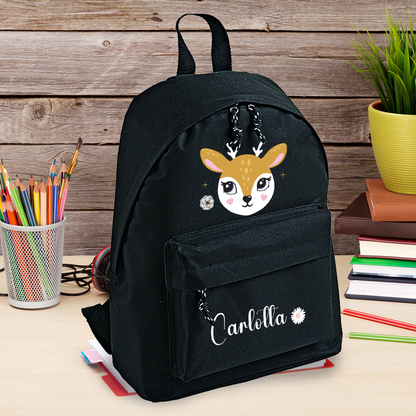 Bambi flower - zaino scuola - personalizzato con nome