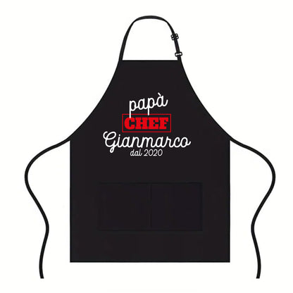 Papà Chef - Grembiule da Cucina - personalizzato con nome - personalizzato con nome