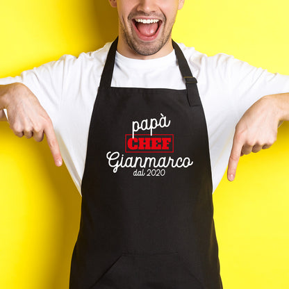 Papà Chef - Grembiule da Cucina - personalizzato con nome - personalizzato con nome