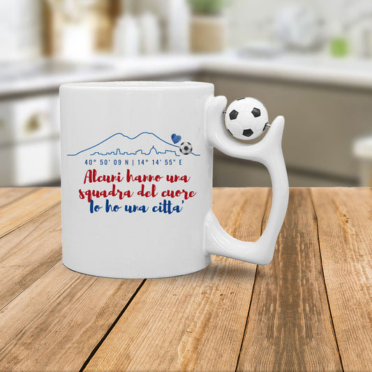 Citta del cuore - Tazza mug con manico pallone
