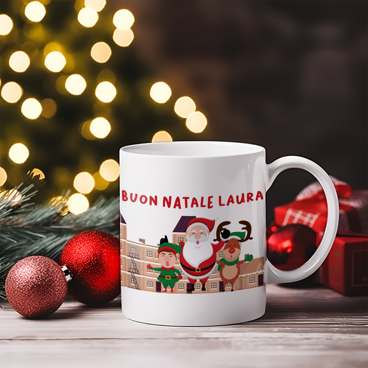 Elf - Tazza mug - idea regalo Natale - personalizzata con nome