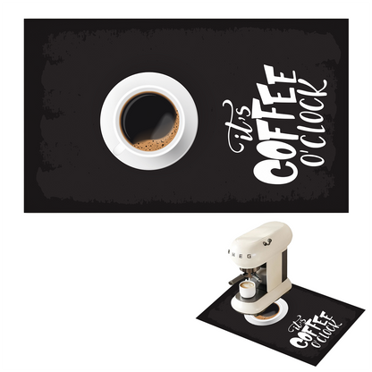 It's coffee o'clock - Tappetino per Macchina del caffè  con Retro in Gomma Tappeto 30x40cm