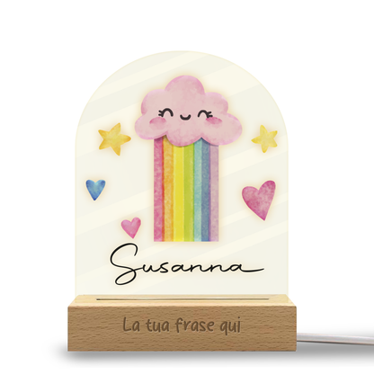 Colors - Lampada - Plexiglass personalizzata con nome e frase