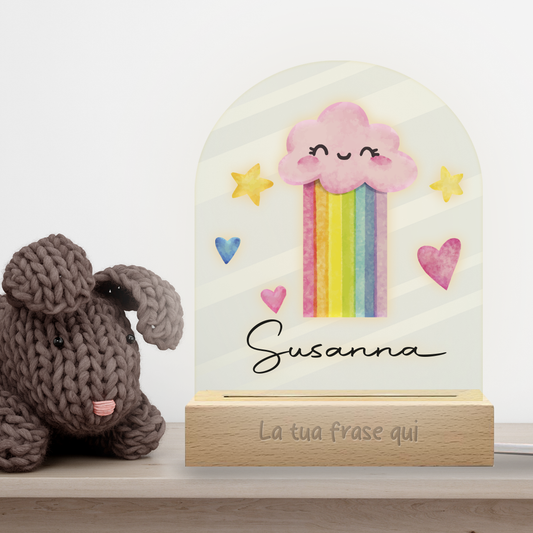 Colors - Lampada - Plexiglass personalizzata con nome e frase