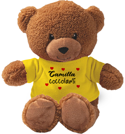 Coccolami - Teddy - Orsacchiotto di Peluche con Maglietta Personalizzata