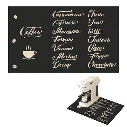 Coffee - Tappetino per Macchina del caffè  con Retro in Gomma Tappeto 30x40cm