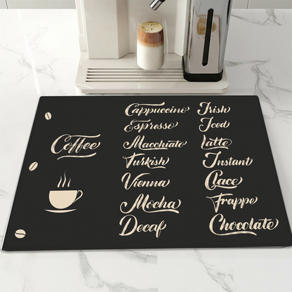 Coffee - Tappetino per Macchina del caffè  con Retro in Gomma Tappeto 30x40cm