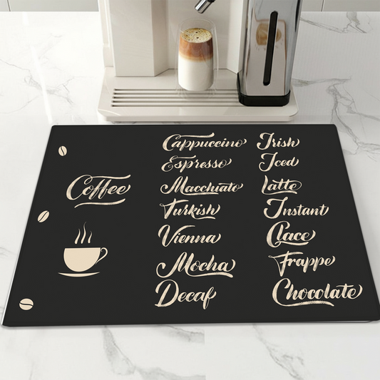 Coffee - Tappetino per Macchina del caffè  con Retro in Gomma Tappeto 30x40cm