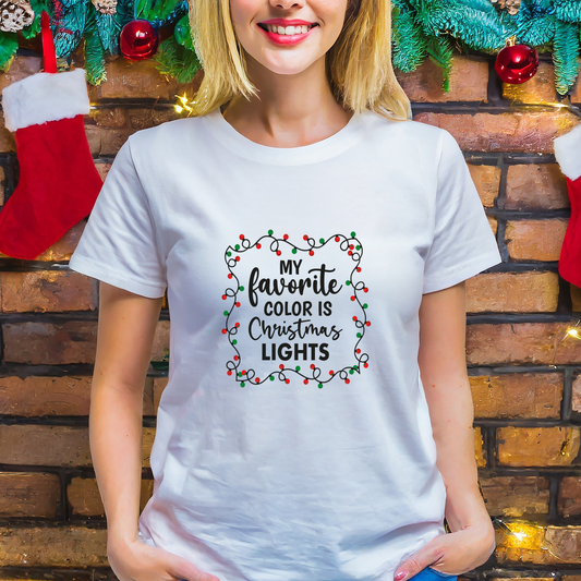 My favorite color is christmas light - T-shirt