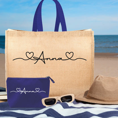 Love Name - Borsa mare & Pochette - Combo - personalizzata con nome