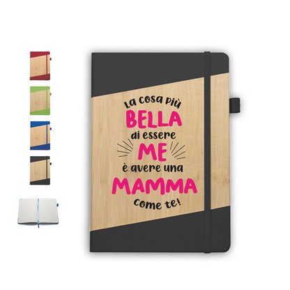 Avere una mamma come te - Block Notes in PU a righe