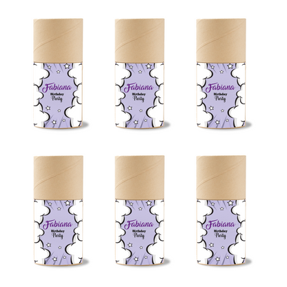 Birthday Party - Set 6 pezzi Da Disegno In Legno personalizzati con nomi