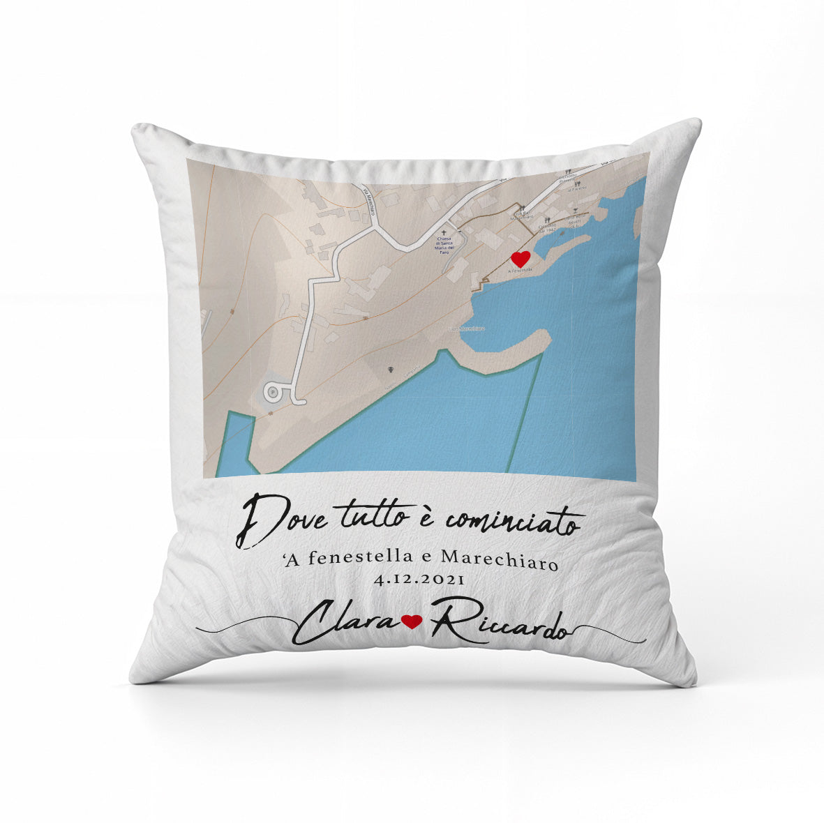Il nostro luogo d'amore - Cuscino - idea regalo - personalizzato
