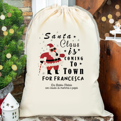 Santa Claus - Sacchetto - personalizzato con nome