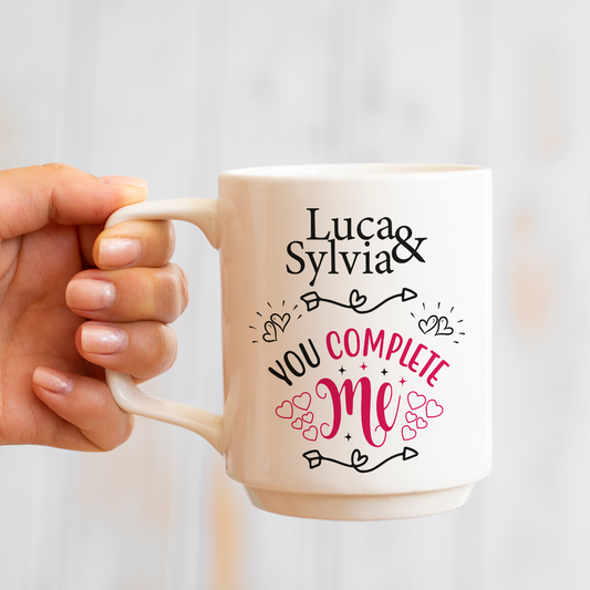 You complete me - Tazza mug - personalizzata con nomi