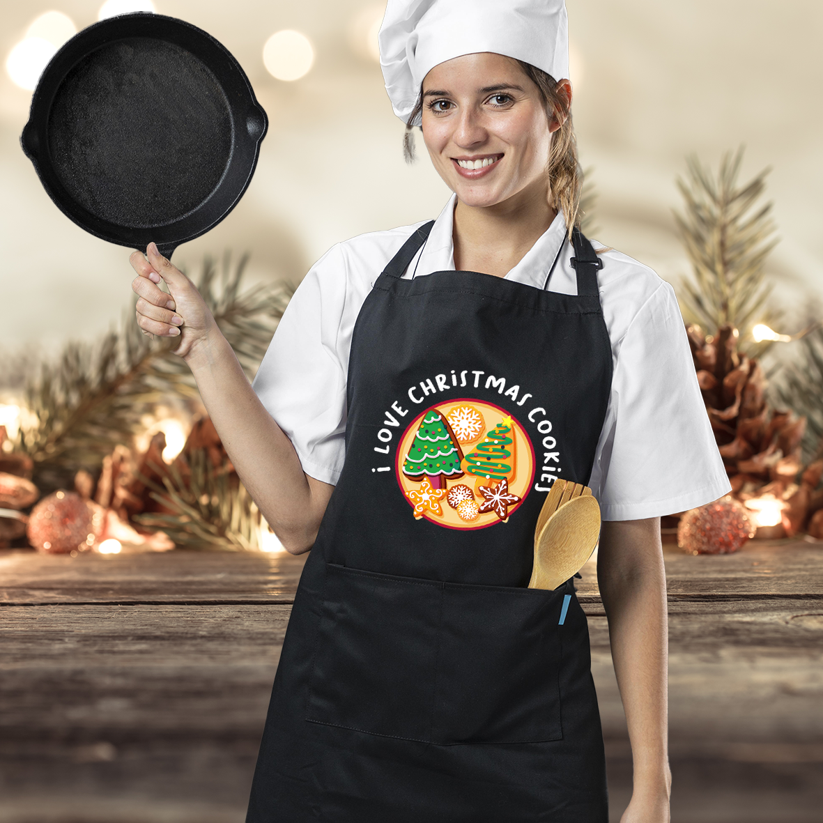 I Love Christmas Cookies  - Grembiule da Cucina Natalizio