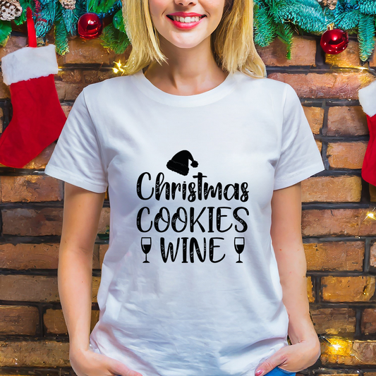 Christmas cookies wine - T-shirt