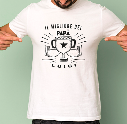 Il migliore dei papà - T-shirt - personalizzata con nome