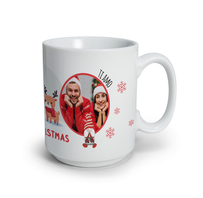 Christmas in love - Tazza mug - idea regalo Natale - personalizzata con foto