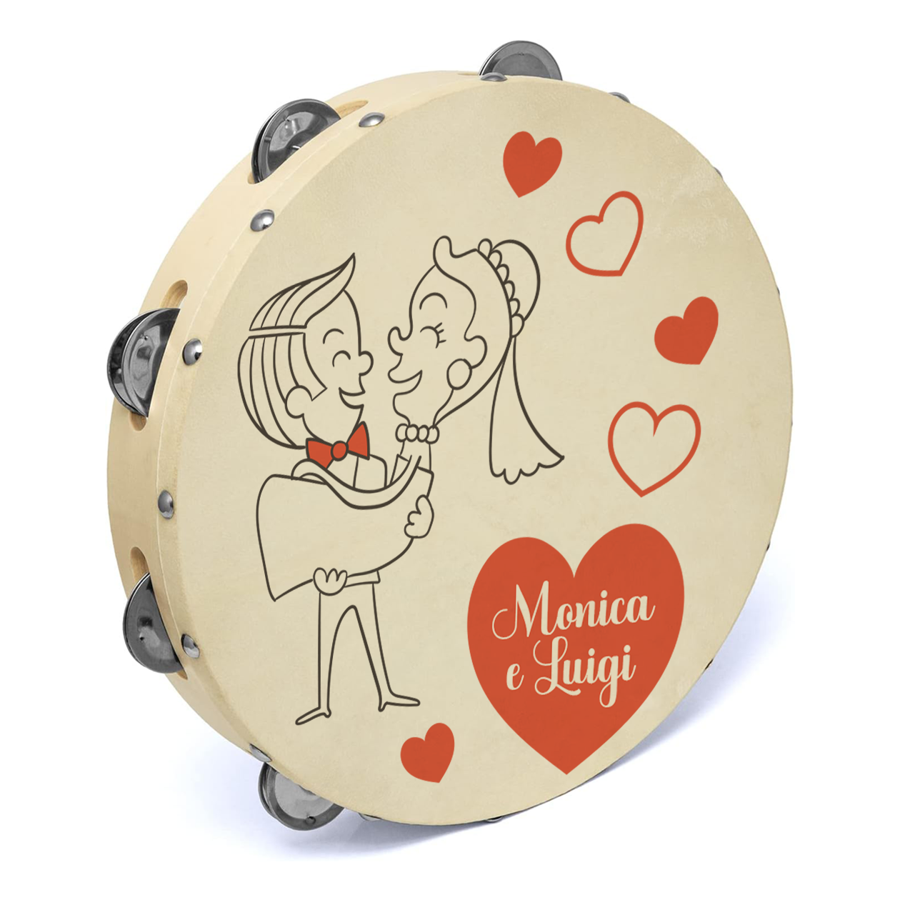 Married - Set da 10 Tamburelli - personalizzati con nomi