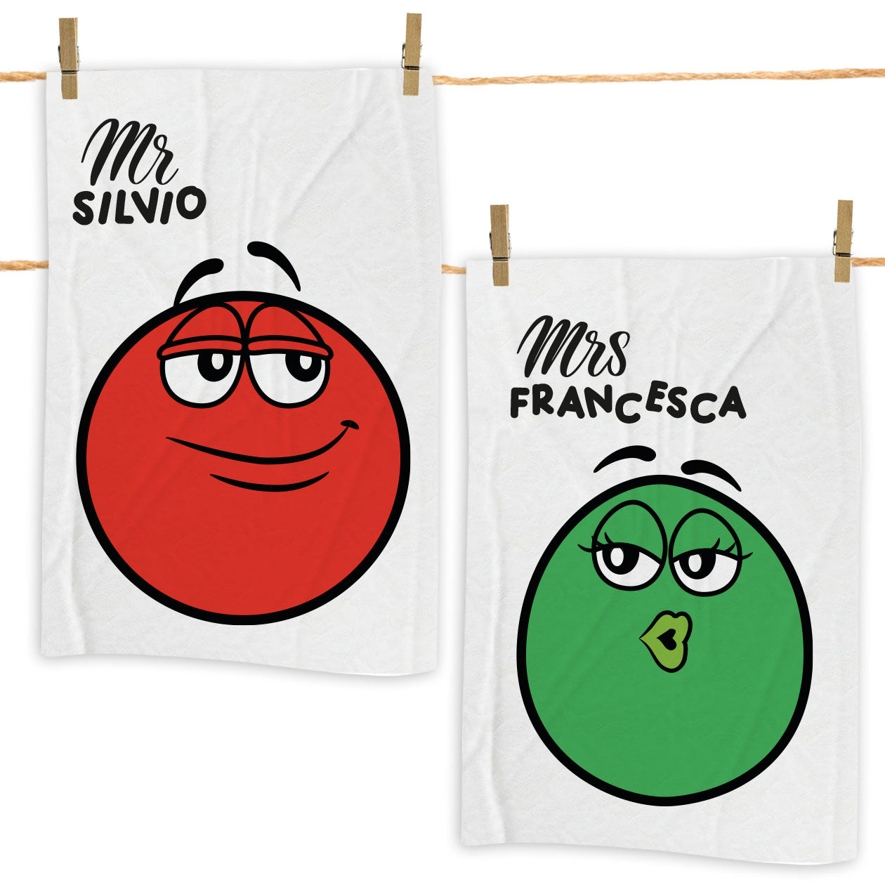 Mr e Mrs - Coppia Plaid - personlizzata con nomi