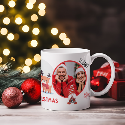 Christmas in love - Tazza mug - idea regalo Natale - personalizzata con foto