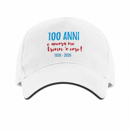 100 anni e ancor me tremm o cor - Cappello con visiera