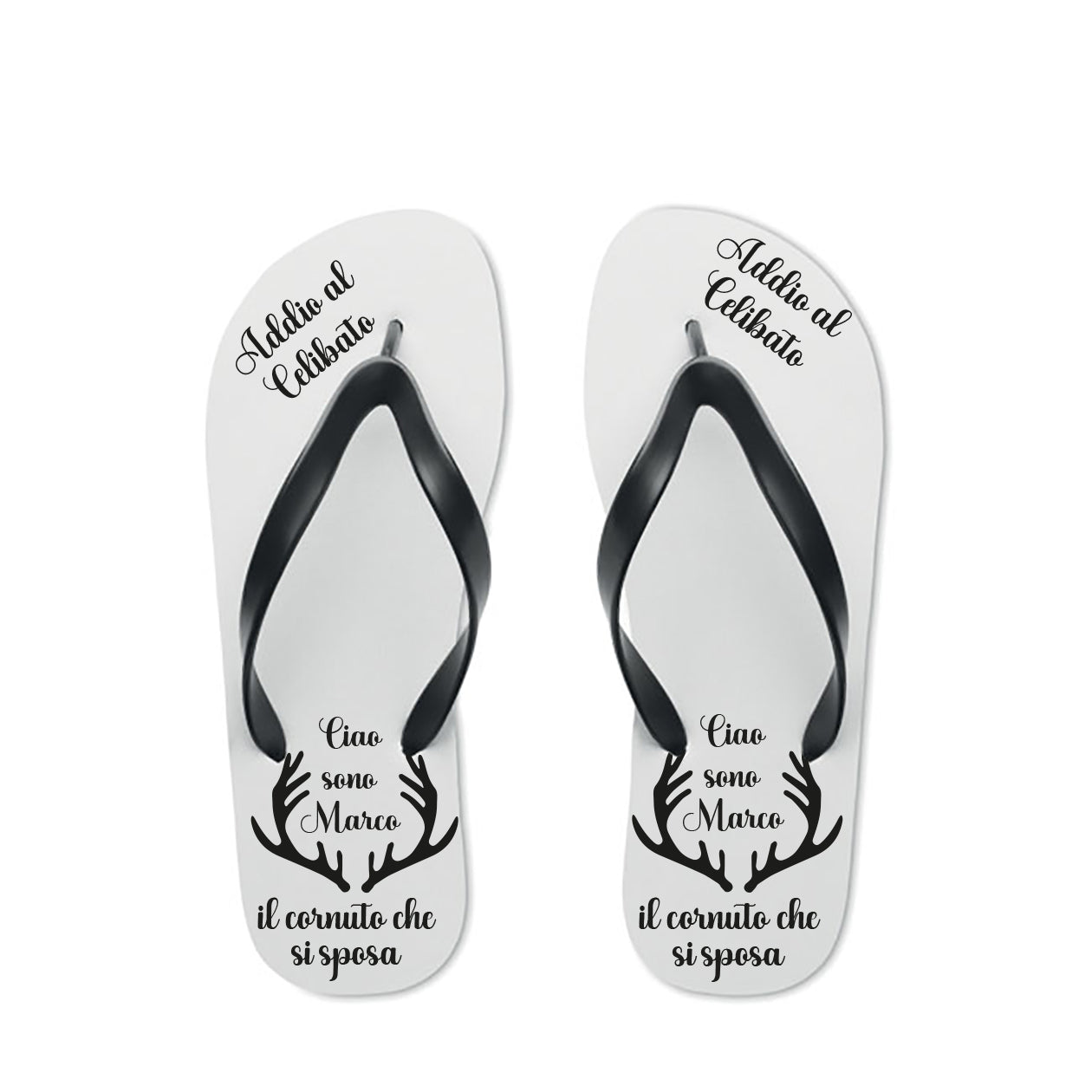 Il cornuto che si sposa - Infradito - personalizzati con nome