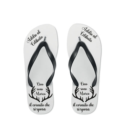 Il cornuto che si sposa - Infradito - personalizzati con nome