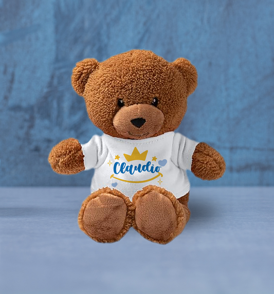 Baby King - Teddy - Orsacchiotto di Peluche con Maglietta Personalizzata